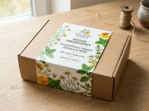 karton mailer box papier polblysk etykieciarnia