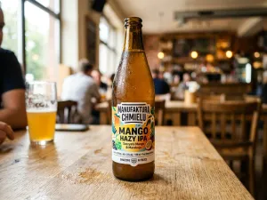 piwo mango folia pp biala etykieciarnia
